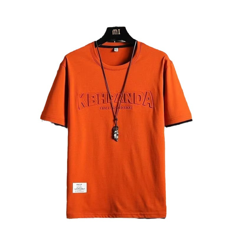 Heren tops met korte mouwen zomer nieuwe driedimensionale stalen print kleur bijpassende stijl nep tweedelig jeugd ronde hals trendy onderkant shirt_voghion.com