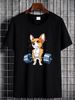Chihuahua Weightlifting Funny Deadlift Men T Shirt S 4XL Miękka, modna, stylowa, lekko rozciągnięta, unisex, oddychająca, graficzna, wygodna, męska_voghion.com