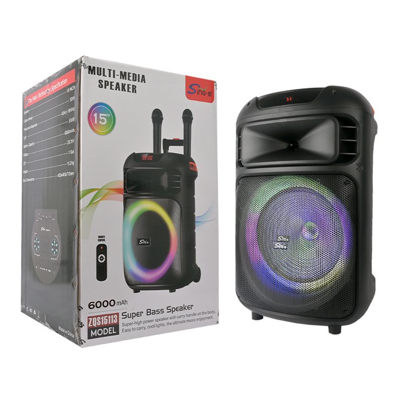 ZQS15113 Square Dance Audio Outdoor K Song With Microphone Home Trolley Cart Bluetooth Large Speaker_voghion.com