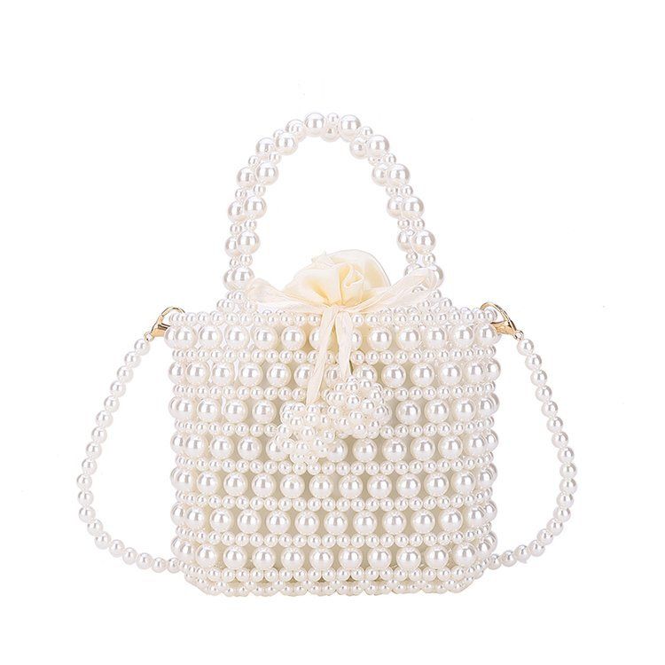 Perlenbesetzter New Forest Style Modische kleine Duftweberei Perle Instagram Handheld Crossbody Hohltasche Flut_voghion.com