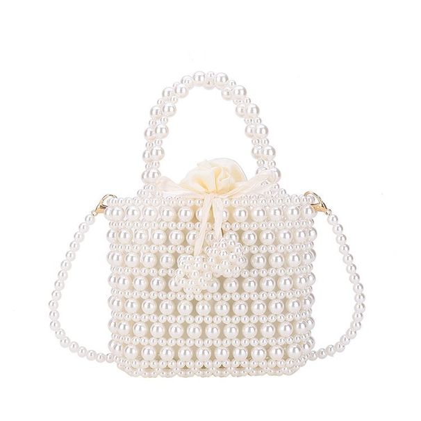 Perlenbesetzter New Forest Style Modische kleine Duftweberei Perle Instagram Handheld Crossbody Hohltasche Flut_voghion.com