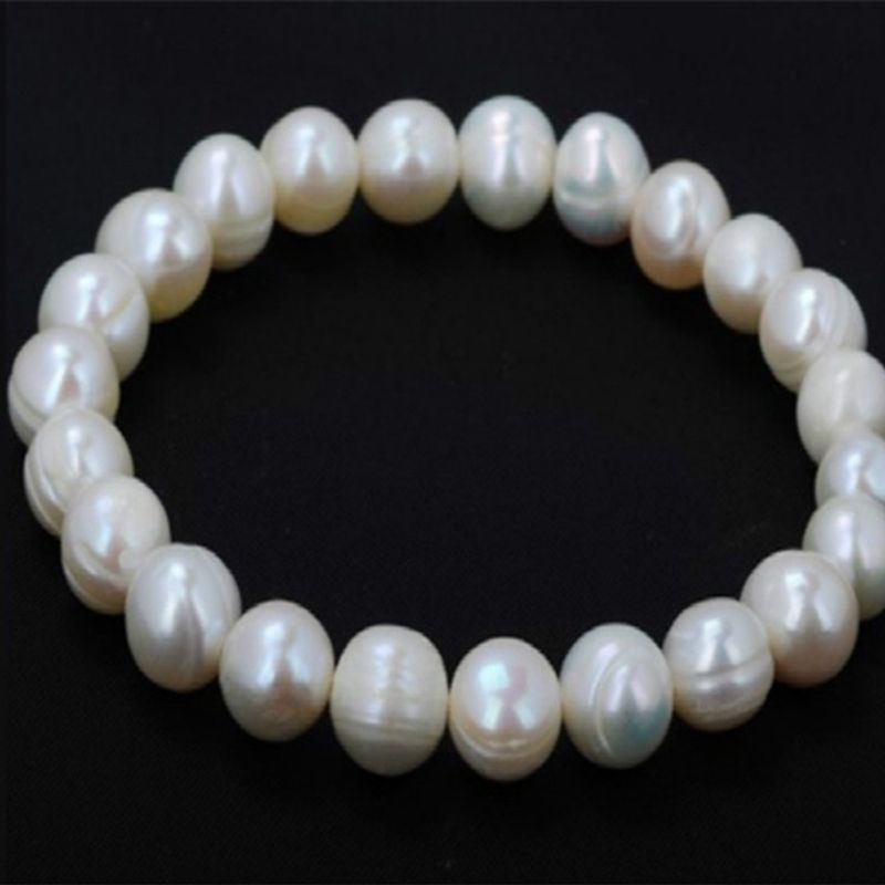 Kreatives trendiges buntes unregelmäßiges natürliches Süßwasserperlenarmband für Paare, DIY-handgefertigter Perlenschmuck_voghion.com