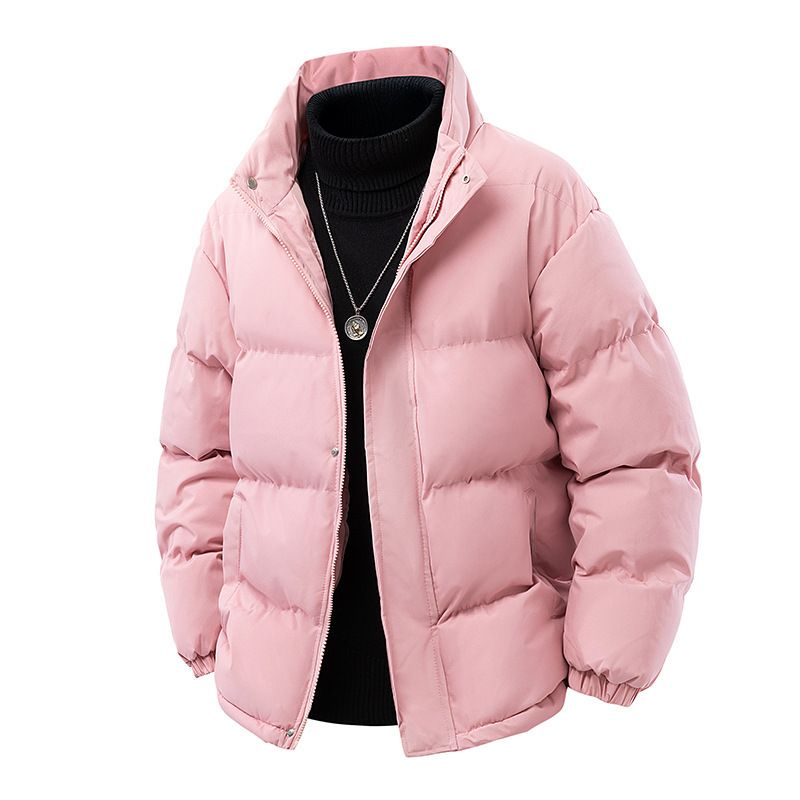 ​​„Übergroße Pufferjacke aus Baumwolle für Herren – Verdickter Wintermantel, locker sitzende Freizeitoberbekleidung in Schwarz und Weiß“​​_voghion.com