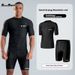 Men's Shark Skin Polyester Swimsuit And Swim Pants Five Quarter Length Quick Drying Anti Awkward Loose Swimming Equipment Set_voghion.com