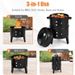 3-in-1 Charcoal BBQ Grill Cambo with Built-in Thermometer_voghion.com