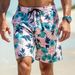 Men's Clothing New Beach Pants Men Quick Drying Loose Slightly Elastic Cartoon Large Size Surfing Pants Hawaiian Beach Swimming Trunks Shorts_voghion.com
