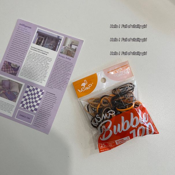 100 Pezzi Base Elastico per Capelli Corda Color Caramella Treccia Coda di Cavallo Elastico Sacchetto Monouso Fascia per Capelli Accessori per Capelli_voghion.com