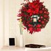40 cm Große Rote Blume Bogen Ball Weihnachtskranz Mit Öllampe Navidad Party Hochzeit Tür Fenster Wand Kamin Treppe Balkon_voghion.com