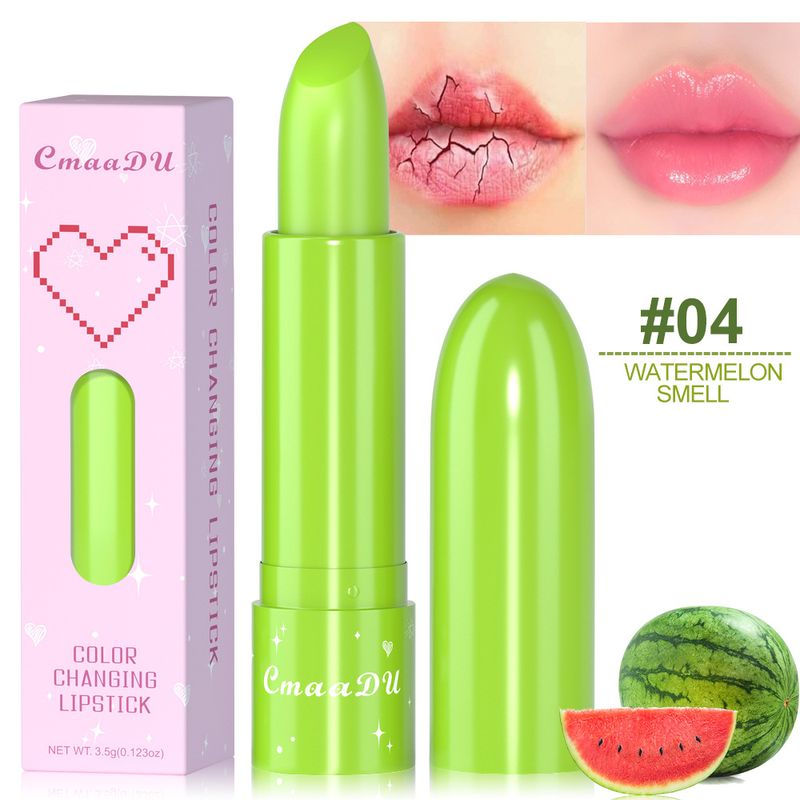 Flavor Natural Fruit Lip Balm Long-lasting Moisturize Lipstick Temperature Change Color Lipstick Anti-dryi        stick    stick_voghion.com