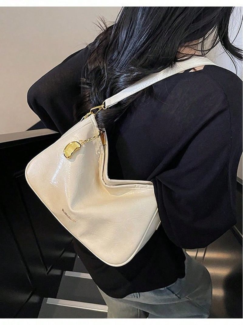 Borsa a tracolla di grande capacità, nuova borsa a tracolla tinta unita per pendolari, primavera ed estate_voghion.com