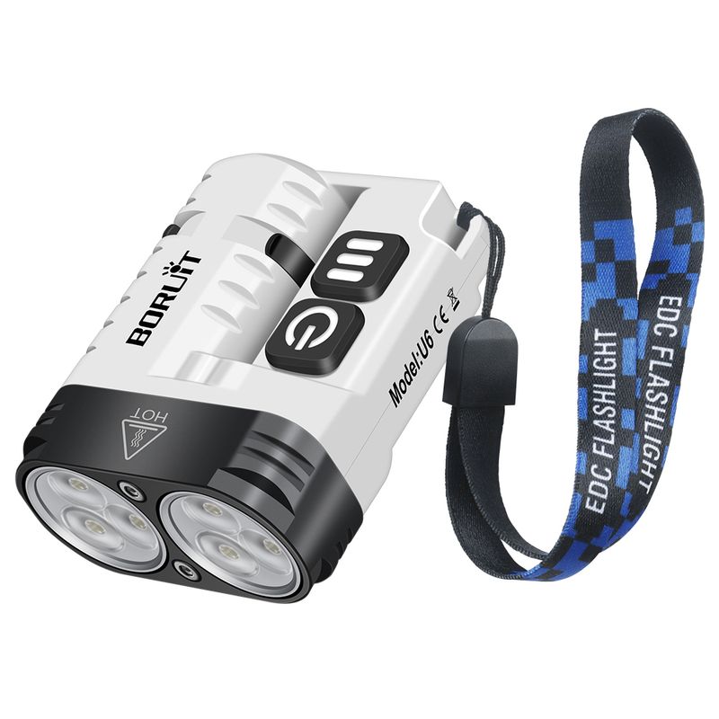 BORUiTU6SST20LEDEDC-Taschenlampe mit Schlüsselanhänger, Arbeitsleuchte, Typ C, wiederaufladbar, Clip-Taschenlampe mit Magnet, Camping-Taschenlaterne_voghion.com