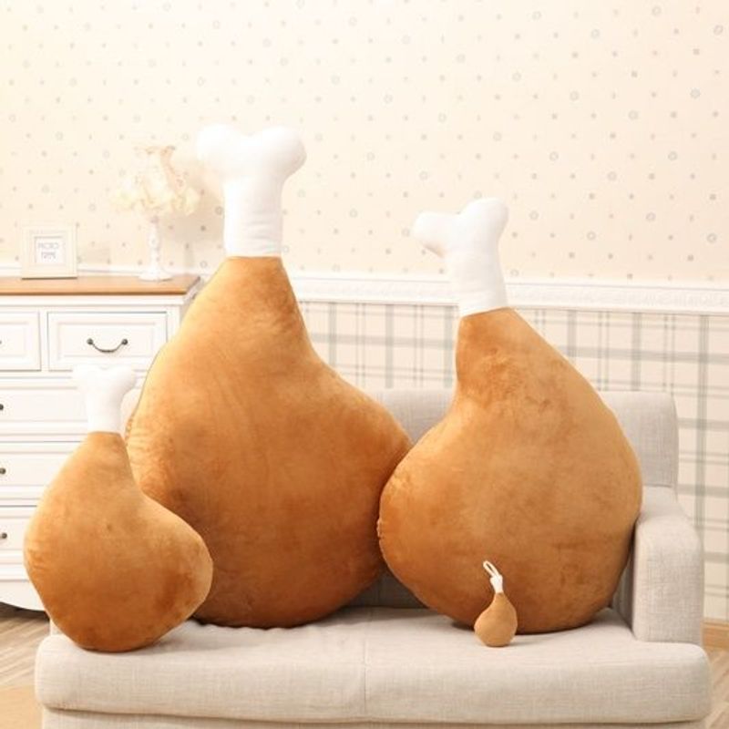 Ins Style Realistic Big Chicken Leg Pillow Prank Plush Toy Internet Celebrity Cushion Personalized Birthday Gift For_voghion.com