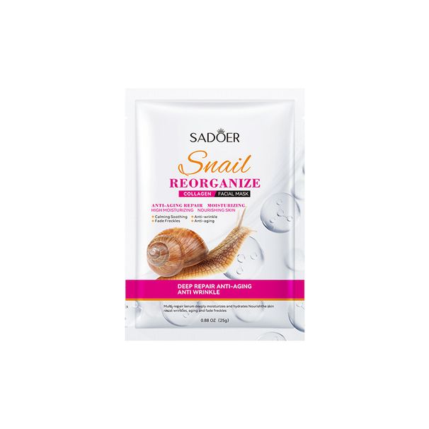 SADOER Snail Recombinant Collagen Mask 25g * 1 Piece, Moisturizing And Improving Drying Mask_voghion.com