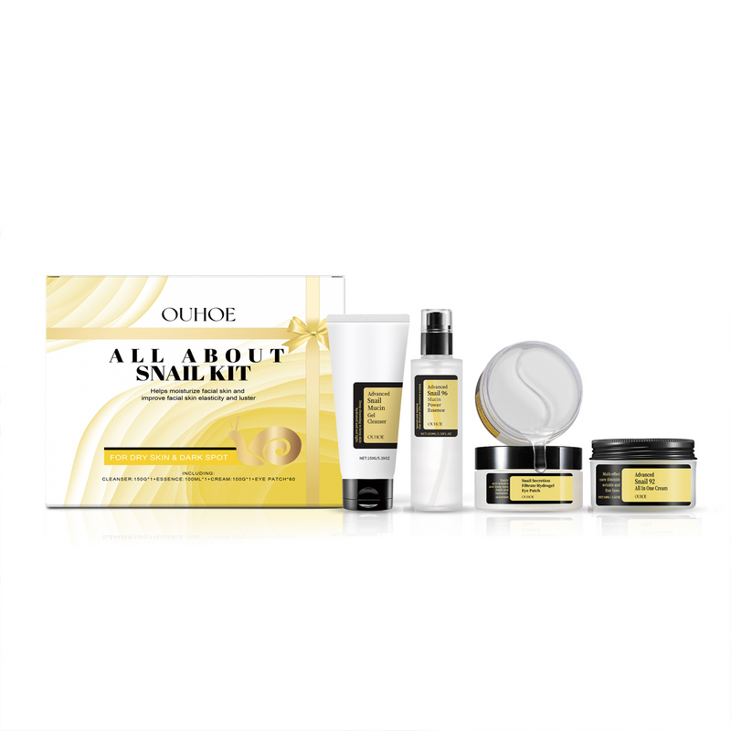 OUHOE Snail Facial Care Gift Box, Nourishing And Repairing Skin, Moisturizing And Hydrating Delicate Gift Box Packaging_voghion.com