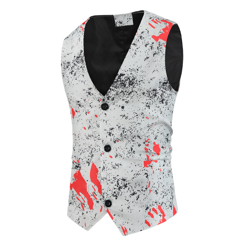 Große Menge auf Lager Außenhandel neue Herrenmode Anzugweste bedruckt Freizeitweste MJ139 M-4XL_voghion.com