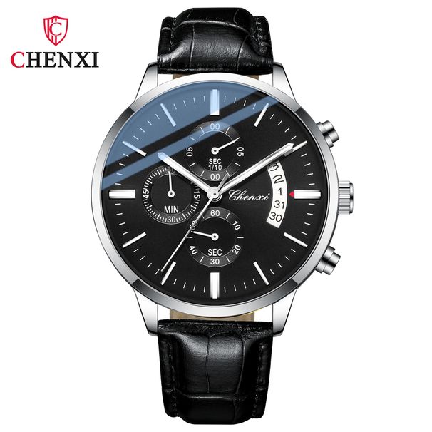 Herrenuhren Multifunktions-Sportuhr Herrenuhr Kalender Wasserdicht Quarzuhr Herren Schmetterlingsschnalle Stahlgürtel_voghion.com