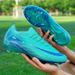 New all-knitted breathable sports shoes FG nail non-slip men's and women's game shoes_voghion.com