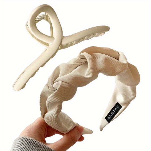 Fasce a cerchio di nuova moda per donne e ragazze Fasce per capelli in tinta unita con fiori Designer Ampia fascia per capelli Accessori per capelli Copricapo_voghion.com