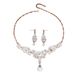 Bridal Accessories Wedding Jewelry Earrings Necklace Set Two-piece Wedding Dress Accessories Rhinestones Women_voghion.com