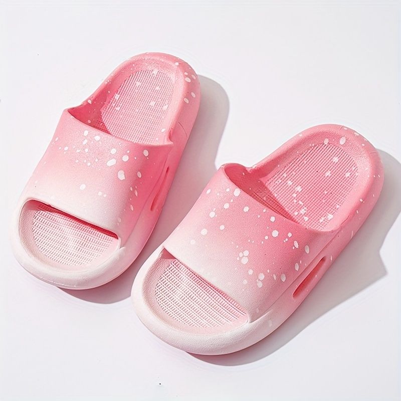 Trendy Gradient Color Open Toe Boys Slippers - Lightweight Non-slip Indoor Bathroom Garden Summer Shoes_voghion.com