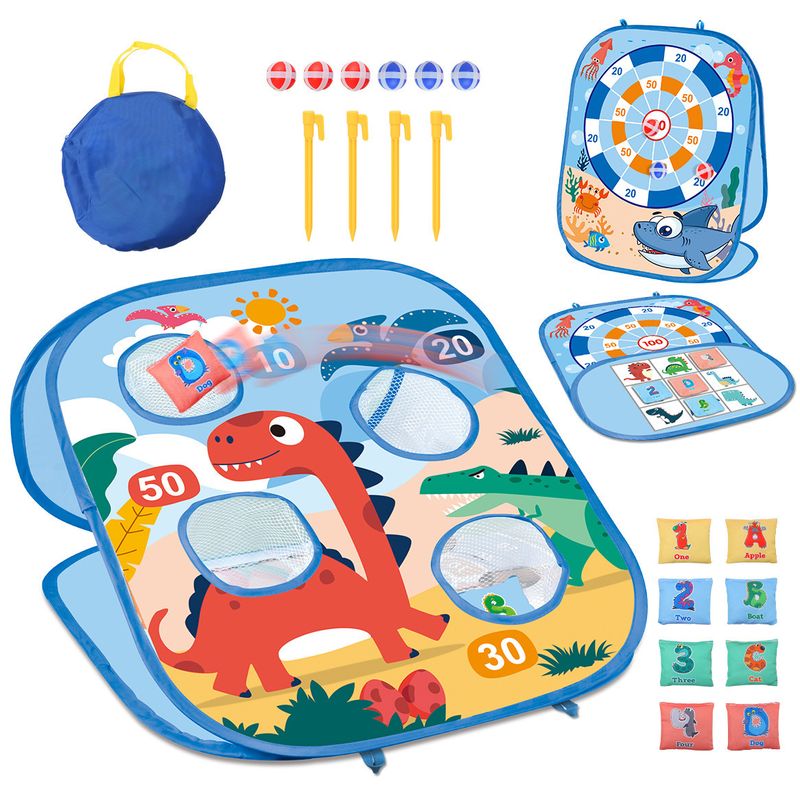 Giochi di società Bambini 3 in 1 lancio di sacchetti di fagioli all'aperto genitore-figlio interattivo lancio di freccette bersaglio gioco di palla giocattoli_voghion.com