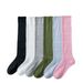 2025 Spring Summer New Heart Mesh Calf Seamless Thin Long Knee-High JK Women Socks_voghion.com