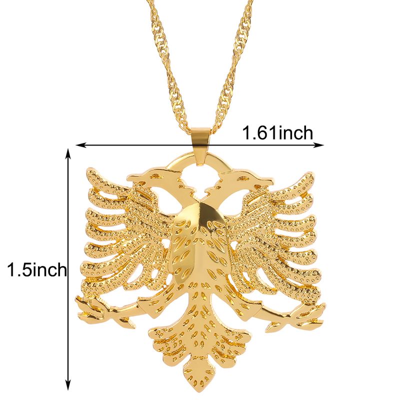 Albania Pendant Necklace For Women Men Albanian Flag Double Headed Eagle Bird Chain Choker Necklaces Jewelry_voghion.com