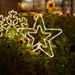 OLDSIXTH Solar-Powered LED Garden Decorative Lights - Snowflake, Star, Deer & Christmas Tree Designs_voghion.com