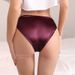 2025d Plus Size Women's Underwear Sexy Quick-Dry Breathable Comfortable Pure Cotton Crotch Super Elastic Satin Panties_voghion.com