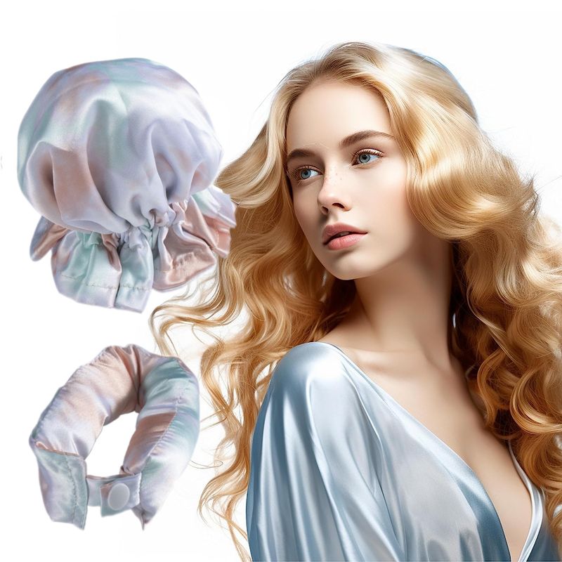 Satin-Lockenstab-Set ohne Hitze – Lockenwickler ohne Hitze über Nacht für Beach Waves und Locken (Heimgebrauch, einfaches DIY)_voghion.com
