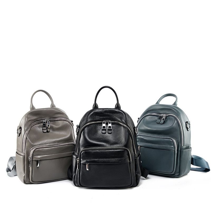 Zaino da viaggio morbido in vera pelle di vacchetta con strato superiore versatile, borsa da donna di alta qualità, grande capacità, 2025_voghion.com