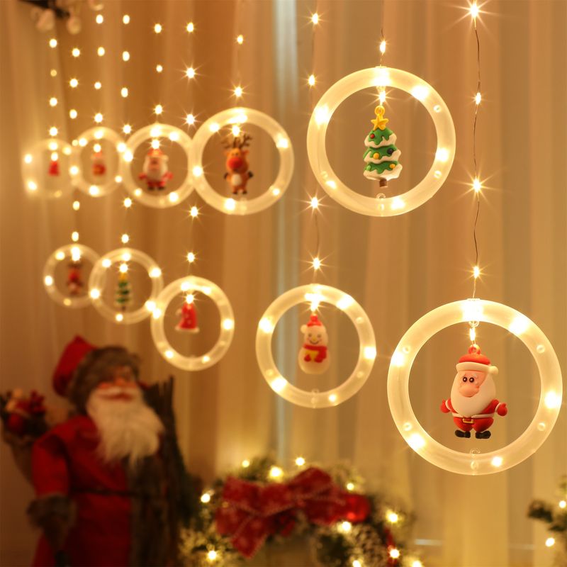 Warmweiße/bunte Lichterketten für Weihnachtsdekorationen – USB-/batteriebetriebene LED-Lichterketten in Stern- und Baumform für festliche Atmosphäre im Innen- und Außenbereich_voghion.com