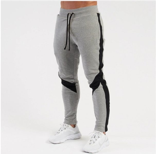 2024 Winter New Color Matching Plush Warm Feet Sports Fitness Casual Pants Men's_voghion.com