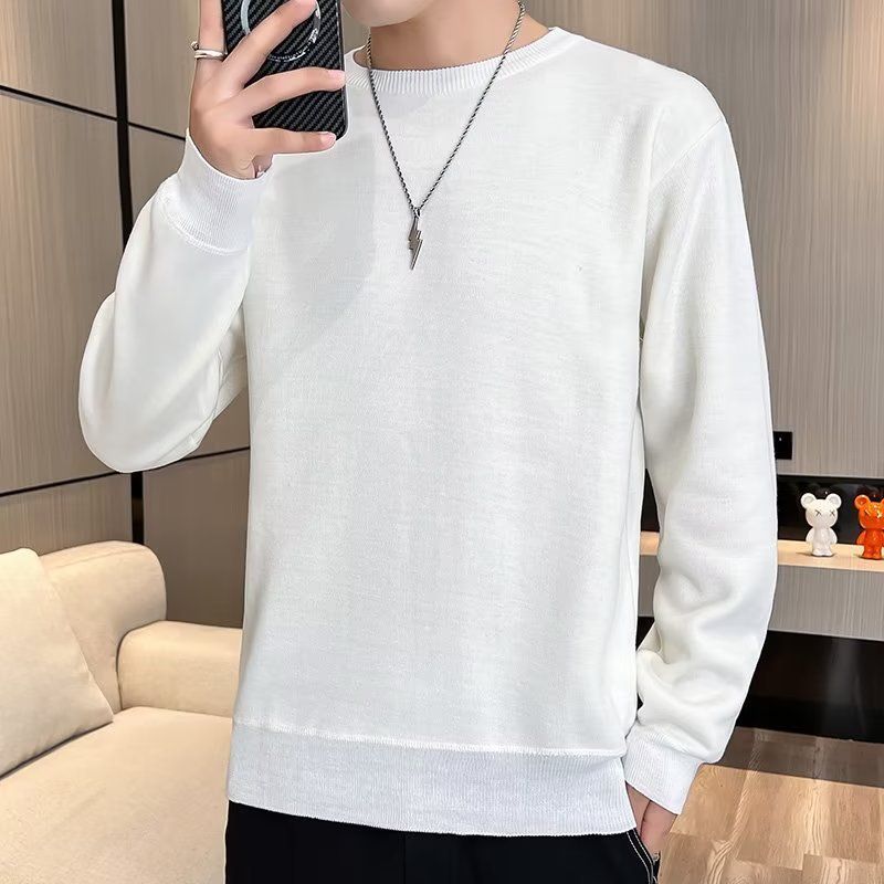 Cardigan in maglia in stile coreano da uomo – Maglione casual slim fit (nero/bianco/kaki, leggero e versatile)_voghion.com