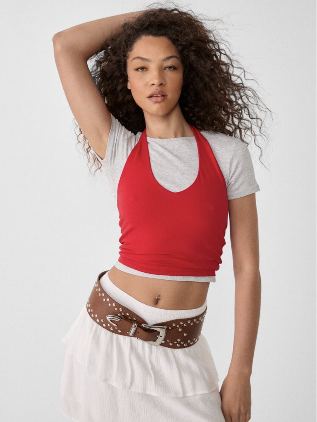 Girl Millennial Subculture Retro Punk Bohemian Rivet Stitching Alloy Belt Waist Seal_voghion.com