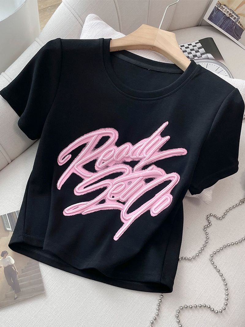 Women's Clothing Sports Casual Suits Slim Fashion Hot Pattern Short Sleeved T Shirt Wide Leg Pants Two Piece Suit_voghion.com