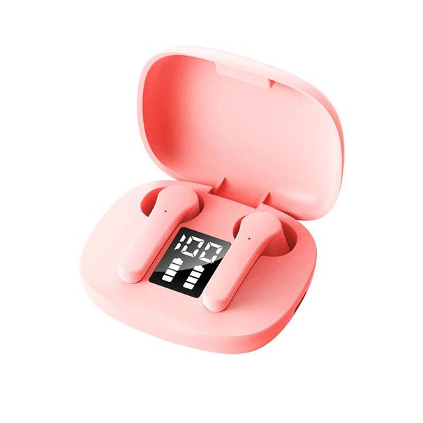 Js36 Bluetooth-Headset Macaron Mehrfarbiges kabelloses Headset Power Display Wasserdichte Stereo-Ohrhörer mit Ladebehälter_voghion.com