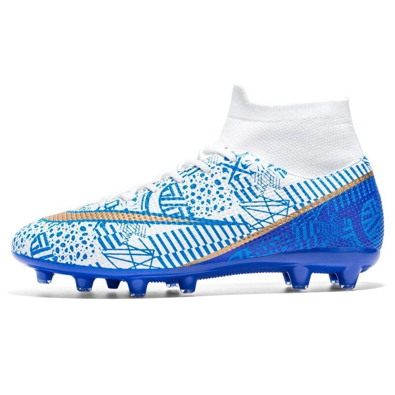 Scarpe da calcio FG/TF da uomo Scarpe da calcio alte con punta lunga per bambini Scarpe da ginnastica alte da calcio per erba con tacchetti alla caviglia Novità_voghion.com
