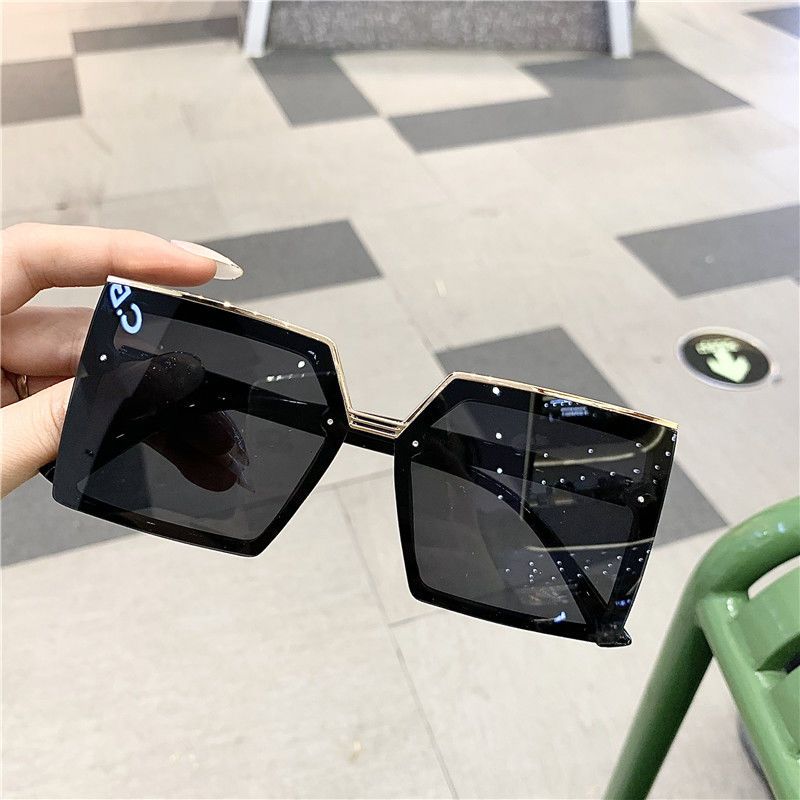 Fashion Large Frame Flat Film UV Protection Sunglasses Men's Personalized Sunglasses Women's Tide_voghion.com