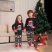 Christmas Santa letter striped Christmas Family suit printed home suit pajamas_voghion.com