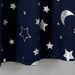 Curtains Silver-Foil Moon And Star Blackout Curtains With Grommets Thermal Insulated Drapes UV Protection Sun Blocking Window Panels_voghion.com