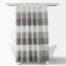 Waffle Weave & Check Jacquard Shower Curtain – Premium Polyester Water-Resistant Bath Liner (Modern Stripes/Grid Patterns, 11 Trendy Colors)_voghion.com