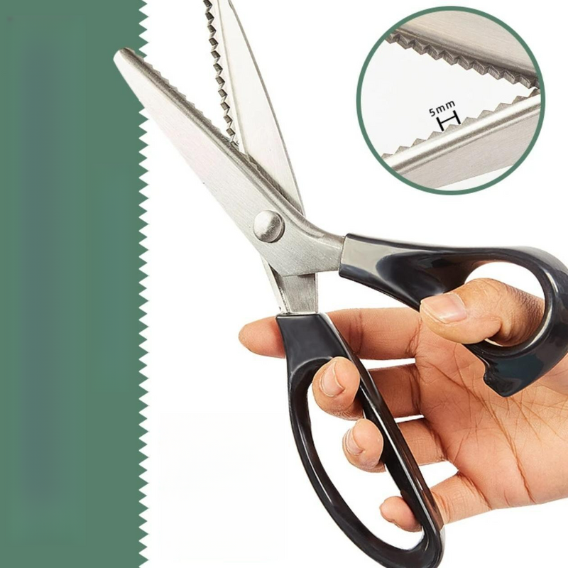 Lace Overlock Tailor Large Wave Pattern Fabric Fancy Triangle Serrated Handmade Thread Removal Scissors_voghion.com