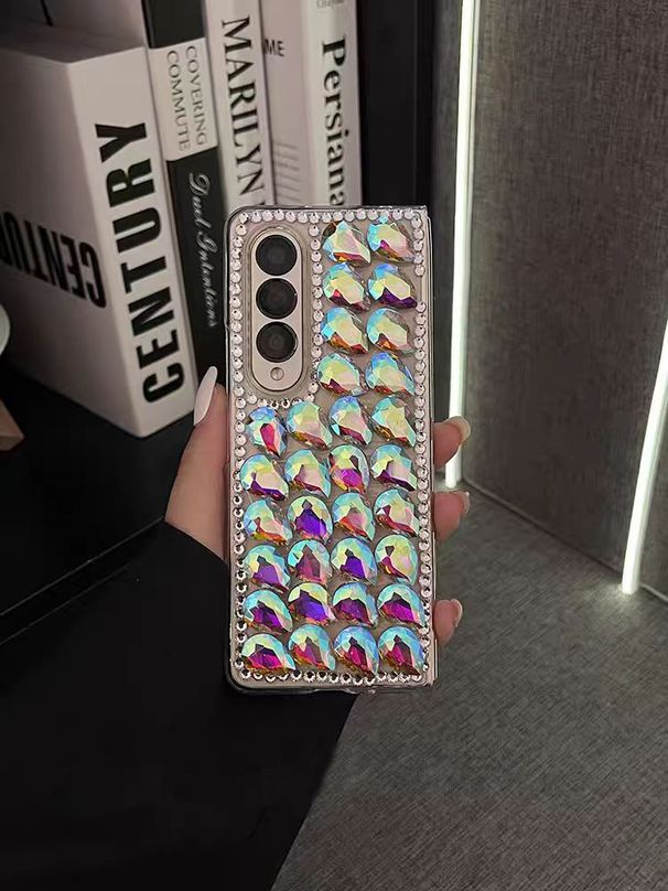 Für Samsung Galaxy Z Fold 3 4 5 6 Luxus süße Mode Bling Strass Diamant Handytasche Abdeckung_voghion.com