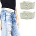 HOT 2pcs/set Keng Elastesch Fraen Männer Unisex Stretch Fir Hosen Jeans Casual Schnalle Gratis Upassbar Onsichtbar Gürtel_voghion.com