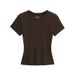 Women's Clothing Summer New Ladies Hot Girl Tight Round Neck Short Sleeve T Shirt Elastic Slim Bottoming Shirt Female_voghion.com
