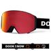Magnetic Flip Cover For Men And Women, Double Layer Anti-Fog, Breathable, HD, Snap-On Prescription Ski Goggles_voghion.com