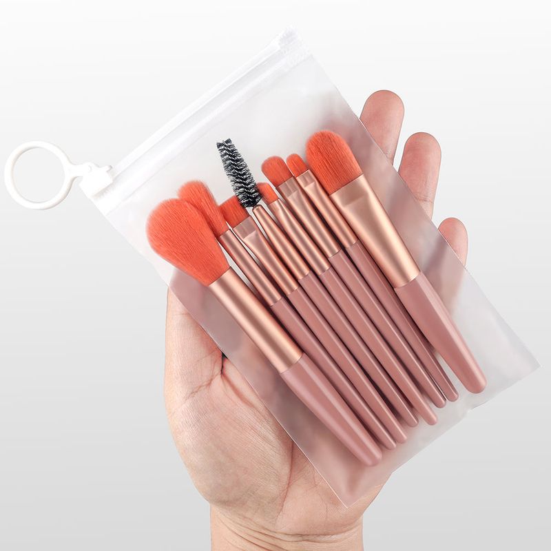 8PCS-13PCS makiažo šepetėlių rinkinys akių šešėliai pagrindinis moteriškas makiažo šepetėlis akių šešėliai skruostai raudona pudra mišri grožio minkšta_voghion.com