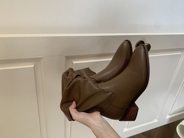 2025 Autumn Winter Wide Slimming Long Fashion Simple Square Toe Versatile Over-the-Knee Cat Heel High Boots_voghion.com