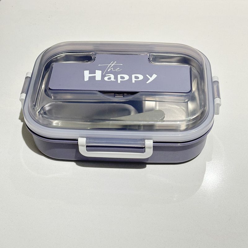 Three Grid Stainless Steel Lunch Box With Cutlery Lunch Box Heating Insulation Student Lunch Box_voghion.com